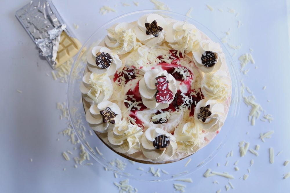 Witte Chocolade Framboos ijstaart